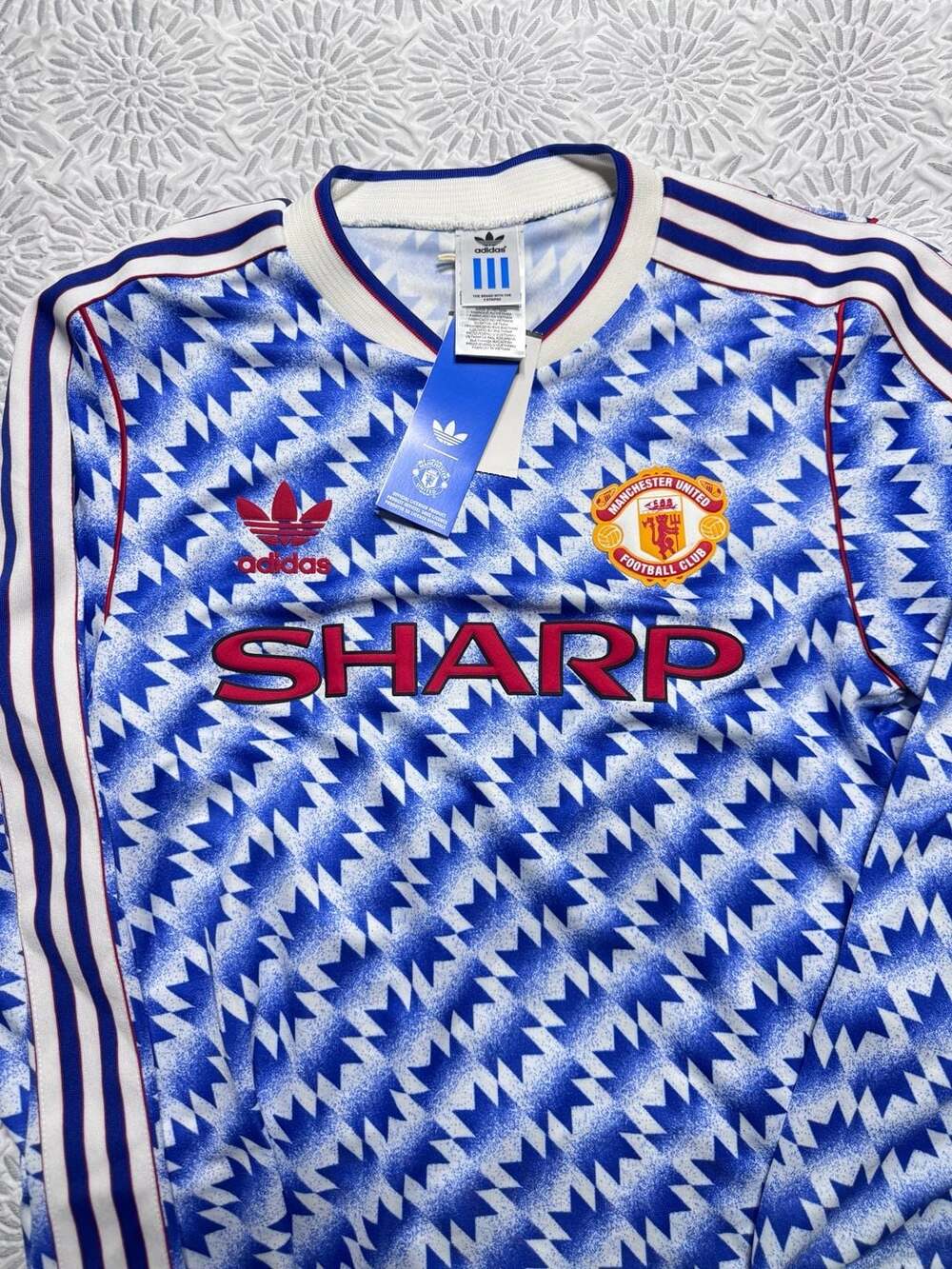adidas Manchester United Long Sleeve Jersey 90 Men’s Small JM5498